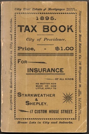 Item #56938 1895. TAX BOOK. CITY OF PROVIDENCE
