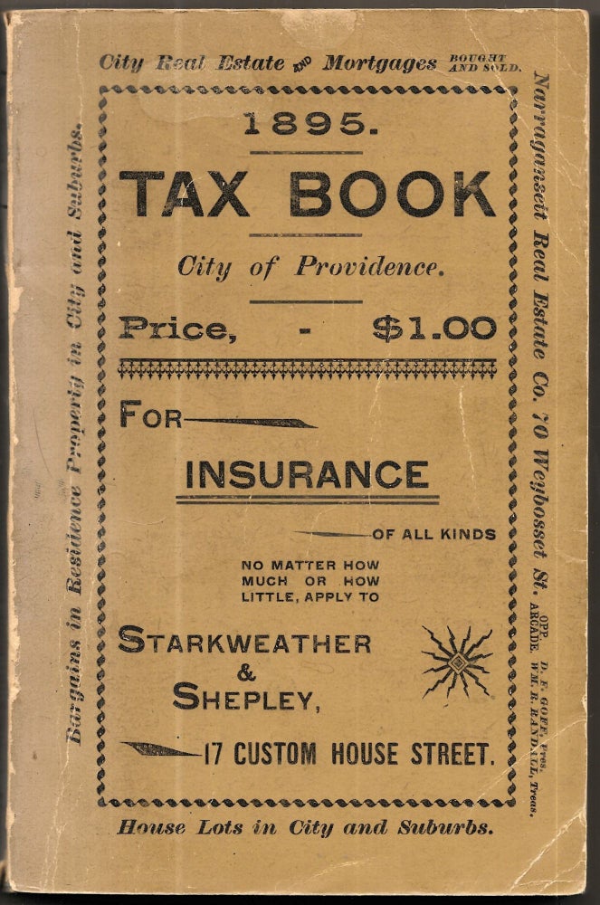 Item #56938 1895. TAX BOOK. CITY OF PROVIDENCE.