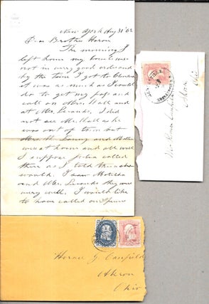 Item #57650 Autograph Letter., Signed Aug. 31, 1862. Henry E. To Horace G. Canfield Canfield