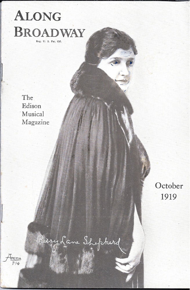 Item #63995 ALONG BROADWAY, The Edison Musical Magazine. October, 1919.