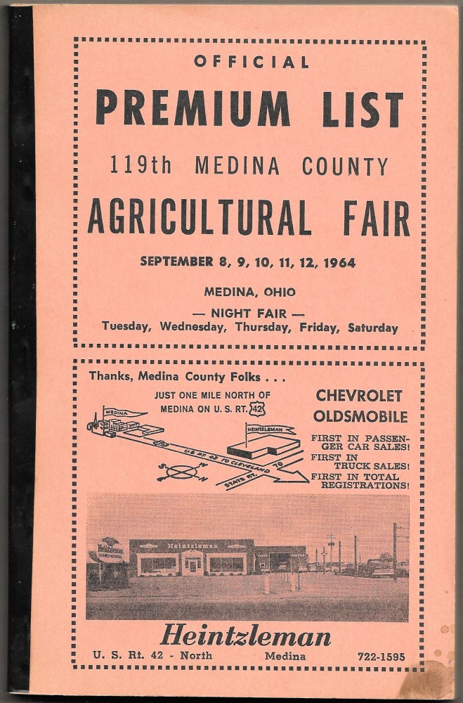 Item #64003 OFFICIAL PREMIUM LIST: 119th Medina County Agricultural Fair,