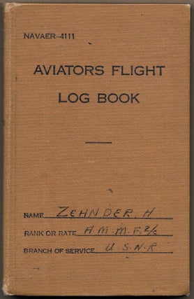 Item #64031 AVIATORS FLIGHT LOG BOOK. H. Zehnder