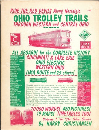 Item #64367 RIDE THE RED DEVILS ALONG OHIO'S TROLLEY TRAILS. Harry Christiansen