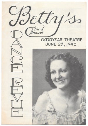 Item #66244 BETTY'S THIRD ANNUAL DANCE REVUE, Goodyear Theatre, June 25, 1940'