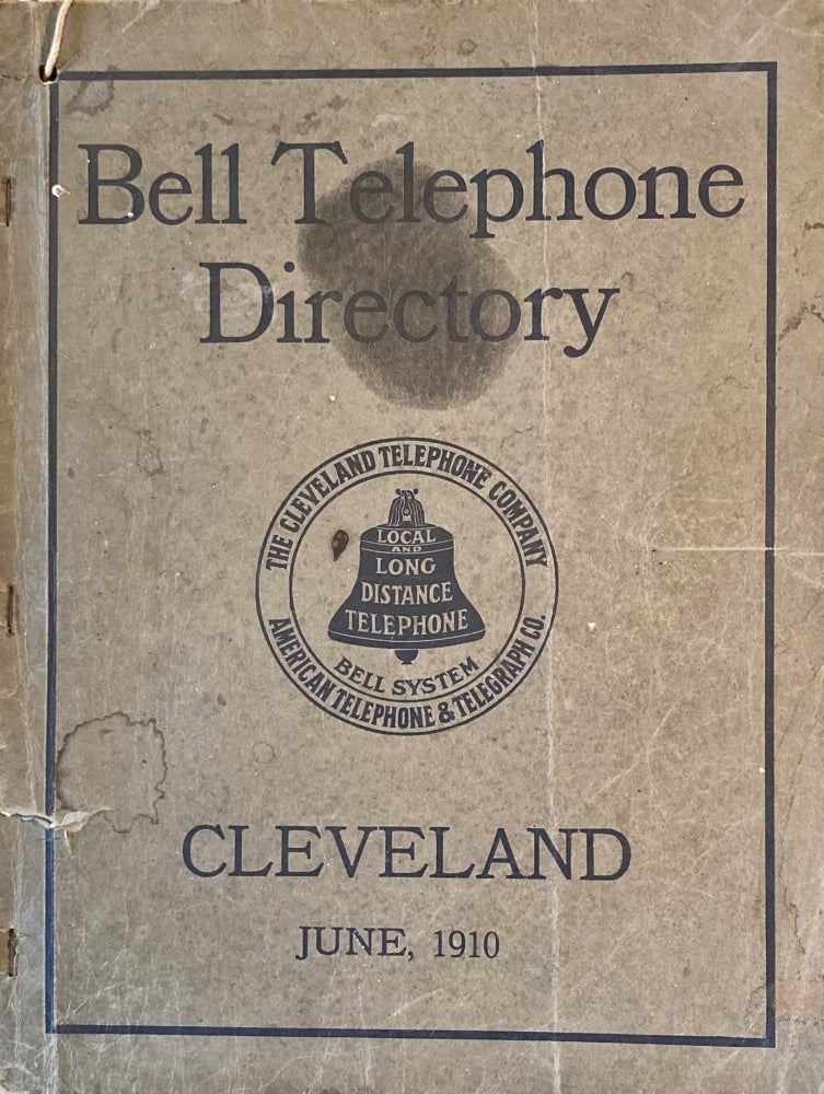 Item #66909 THE CLEVELAND TELEPHONE COMPANY DIRECTORY, June, 1910.