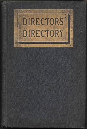 Item #66911 "DIRECTORS' DIRECTORY," The Financial and Corporation Directory of the City of...