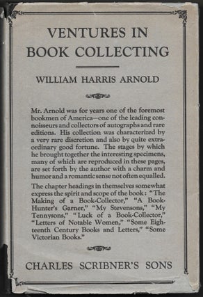 Item #66962 VENTURES IN BOOK COLLECTING. William Harris Arnold