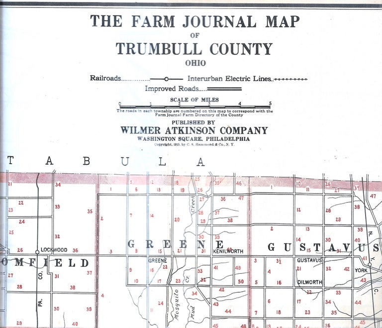 Item #67079 THE FARM JOURNAL MAP OF TRUMBULL COUNTY, OHIO.