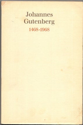 Item #67095 JOHANNES GUTENBERG, Elisabeth Geck
