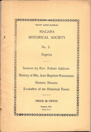 Item #67700 NIAGARA HISTORICAL SOCIETY NO. 5 (REPRINT